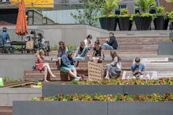 CRTKL Ballston Quarter Food Hall Outdoor Seating CRTKL Ballston Quarter Food Hall Outdoor Seating