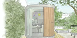 A prefabricated “office in a box” drawing A prefabricated “office in a box” drawing