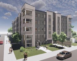 A rendering of La Mora Senior Apartments in Yonkers, NY. Copyright Perkins Eastman A rendering of La Mora Senior Apartments in Yonkers, NY. Copyright Perkins Eastman