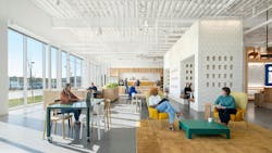 People Working In A Variety Of Spaces Inside Linked In's Omaha, Nebraska Office People Working In A Variety Of Spaces Inside Linked In's Omaha, Nebraska Office