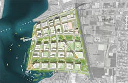 A site plan for the new Bayfront development in Jersey City, NJ A site plan for the new Bayfront development in Jersey City, NJ