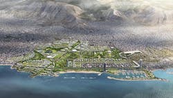 Aerial rendering of project site Aerial rendering of project site