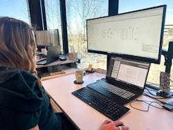 Architect working on computer Architect working on computer