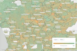 Sample capture of American Forests Tree Equity Score tool. (Photo courtesy of American Forests) Sample capture of American Forests Tree Equity Score tool. (Photo courtesy of American Forests)