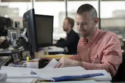 Man working in office Man working in office