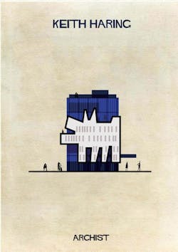 531761a8c07a806cd9000022 Archist Illustrations Of Famous Art Reimagined As Architecture 010 Keith Haring 01 530x750 531761a8c07a806cd9000022 Archist Illustrations Of Famous Art Reimagined As Architecture 010 Keith Haring 01 530x750