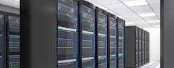 Large servers at a data center Large servers at a data center