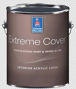 A can of Sherwin Williams Extreme Cover A can of Sherwin Williams Extreme Cover