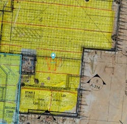 Brasfield and Gorrie overlaid a design plan on top of a DroneDeploy map to validate work Brasfield and Gorrie overlaid a design plan on top of a DroneDeploy map to validate work