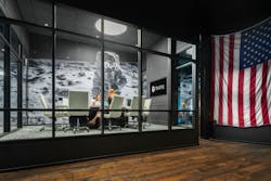 Each meeting room is themed (above), and the reception area is hotel-like. Images: LPA Design Studios Each meeting room is themed (above), and the reception area is hotel-like. Images: LPA Design Studios