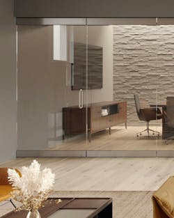 Modernfold PureView Single-Panel sound-control glass wall system Modernfold PureView Single-Panel sound-control glass wall system