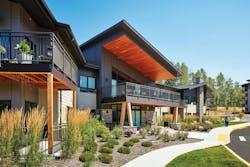 Senior living home exterior Wesley at Tehaleh Senior living home exterior Wesley at Tehaleh