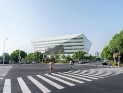 The library's form is inspired by Taihu stones, or ancient Chinese scholar's rocks. Credit Tian Fangfang The library's form is inspired by Taihu stones, or ancient Chinese scholar's rocks. Credit Tian Fangfang