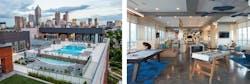 Inspire Atlanta resident amenities, pool and game room Inspire Atlanta resident amenities, pool and game room