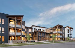 Penrose Bozeman, Montana three-story complex exterior Penrose Bozeman, Montana three-story complex exterior