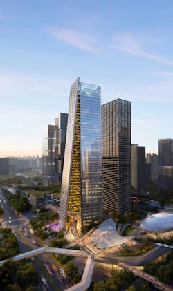 Qianhai Prisma Towers by BIG Bjarke Ingels Group Rendering Atchain 4 Qianhai Prisma Towers by BIG Bjarke Ingels Group Rendering Atchain 4