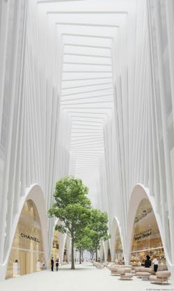 Calatrava Boulevard retail and office development, Interior Roof Closed, by Santiago Calatrava and CENTRUM Group Calatrava Boulevard retail and office development, Interior Roof Closed, by Santiago Calatrava and CENTRUM Group