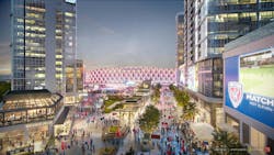 Eleven Park soccer stadium Indianapolis, Indy Eleven, Keystone Group, Populous -Street View Eleven Park soccer stadium Indianapolis, Indy Eleven, Keystone Group, Populous -Street View