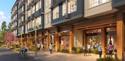 330 Distel Circle’s 90-unit development concept, lobby entrance view 330 Distel Circle’s 90-unit development concept, lobby entrance view