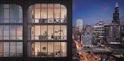 Rendering of multifamily high-rise in Chicago Rendering of multifamily high-rise in Chicago