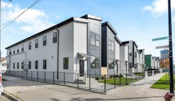 Harrison Row Townhomes exterior complete Harrison Row Townhomes exterior complete