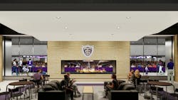 University of St. Thomas Lee and Penny Anderson Arena Renderings courtesy Ryan Companies, Crawford Architects Fireplace Gameday View University of St. Thomas Lee and Penny Anderson Arena Renderings courtesy Ryan Companies, Crawford Architects Fireplace Gameday View