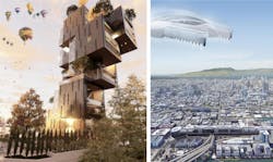 Futuristic cities 3D renderings Futuristic cities 3D renderings