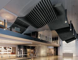 Armstrong World Industries' FeltWorks Blades: VarAffix linear acoustical panels building product Armstrong World Industries' FeltWorks Blades: VarAffix linear acoustical panels building product