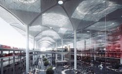 546a6fe5e58ece7d2500002e Grimshaw Releases New Images Of World S Largest Airport Terminal In Istanbul Istanbul New Airport Airside 02 1000x606 546a6fe5e58ece7d2500002e Grimshaw Releases New Images Of World S Largest Airport Terminal In Istanbul Istanbul New Airport Airside 02 1000x606