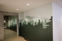Mortenson Construction's office mural painted by April Mehls Mortenson Construction's office mural painted by April Mehls