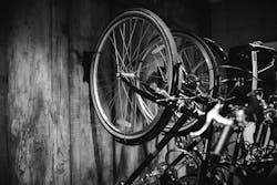 Bike rack made from repurposed wood at Mortenson Construction's new office Bike rack made from repurposed wood at Mortenson Construction's new office