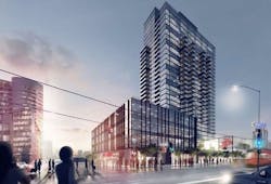 An exterior rendering of Parks & Market An exterior rendering of Parks & Market