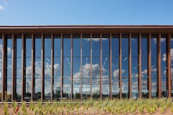 Front facade of the TRUMPF smart factory Front facade of the TRUMPF smart factory