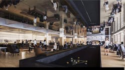 A bocce court and pool table in one of the tenant lounges A bocce court and pool table in one of the tenant lounges