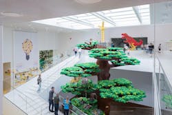 A LEGO tree rises in LEGO House A LEGO tree rises in LEGO House