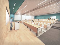 A classroom in ACC's new digital media building from Perkins+WIll A classroom in ACC's new digital media building from Perkins+WIll