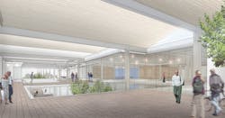 East entry view at ACC's new building East entry view at ACC's new building