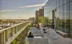 The rooftop terrace at the new Columbia University School of Nursing The rooftop terrace at the new Columbia University School of Nursing