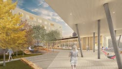 Stadium Drive Residence Halls courtyard Stadium Drive Residence Halls courtyard