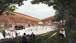 Courtyard space in East Austin District Courtyard space in East Austin District