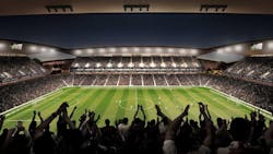 The 40,000-seat stadium The 40,000-seat stadium