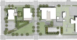 Site layout of Education Village designed by Leo A Daly Site layout of Education Village designed by Leo A Daly