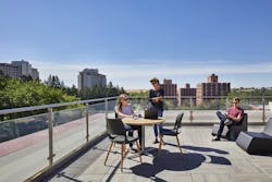 Rooftop deck at the Spark Rooftop deck at the Spark