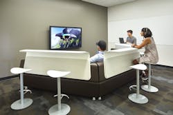 A small group study room in the Spark A small group study room in the Spark