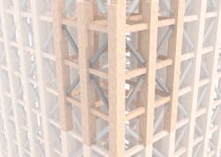 Rendering of the braced tube structure Rendering of the braced tube structure