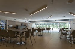 The break area located in the basement of the Arval headquarters building The break area located in the basement of the Arval headquarters building