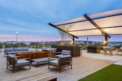 Kebony wood used in the Yeti outdoor terrace Kebony wood used in the Yeti outdoor terrace