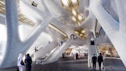 Inside the KAFD metro hub Inside the KAFD metro hub