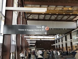Interior of Raleigh Union Station with some of the preserved steel visible Interior of Raleigh Union Station with some of the preserved steel visible