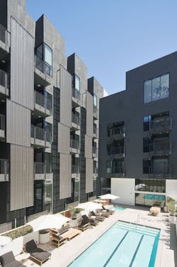 The Line Lofts pool courtyard The Line Lofts pool courtyard